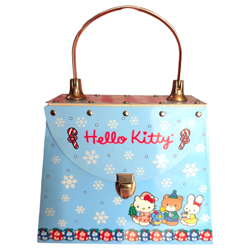 Vtg Hello Kitty Christmas tin box